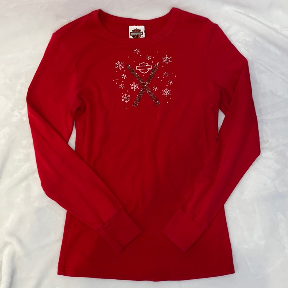 Harley Davidson Long Sleeve red Women’s shirt size Medium